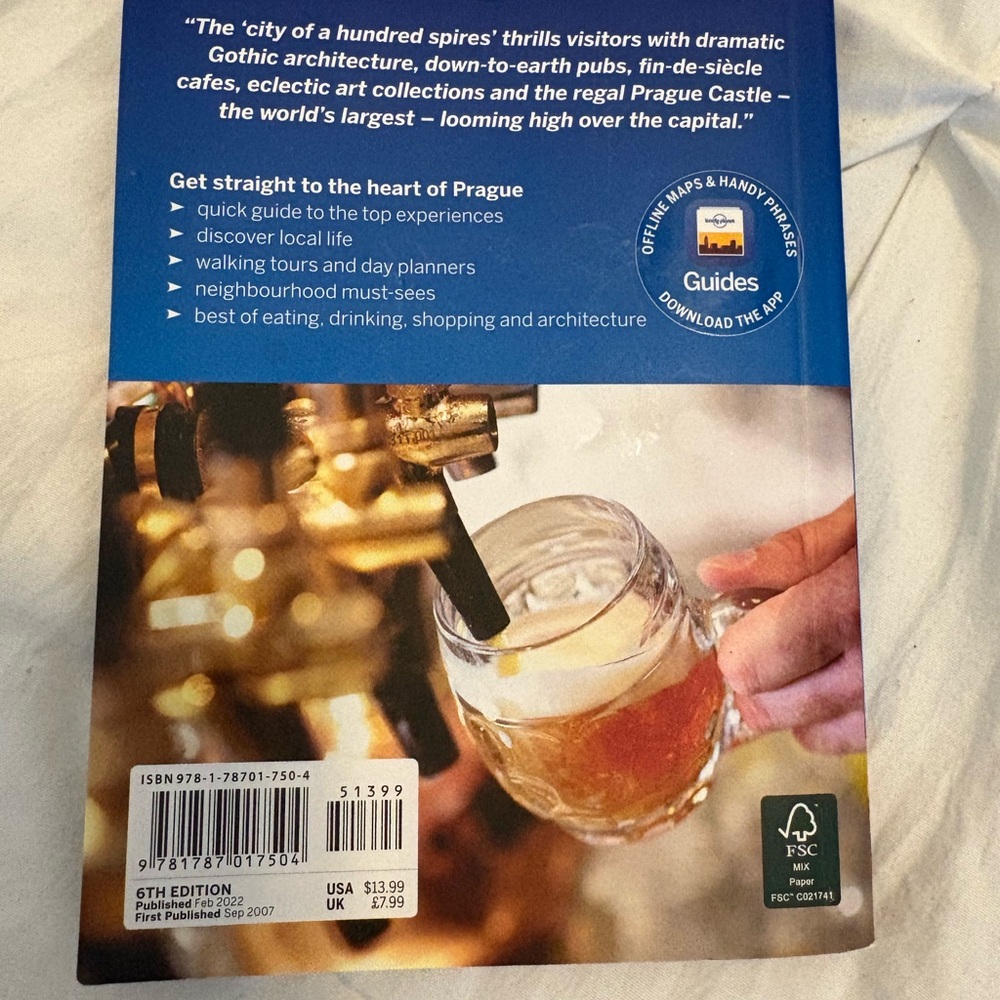 Prague Drawstring Backpack and Pocket Guide Book - Picture 5 of 5